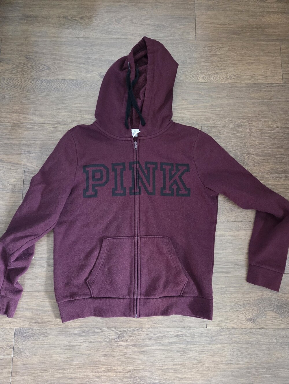 Victoria's Secret PINK Burgundy Hooded Zip-Up